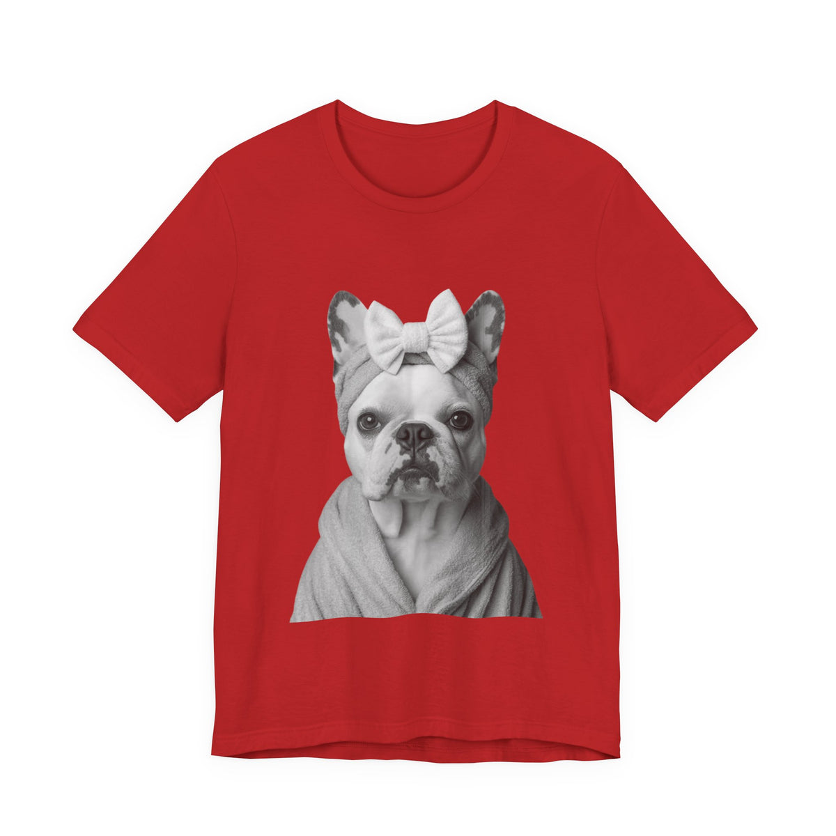 French Bulldog Portrait Tee — Cute Bow Dog Graphic T-Shirt
