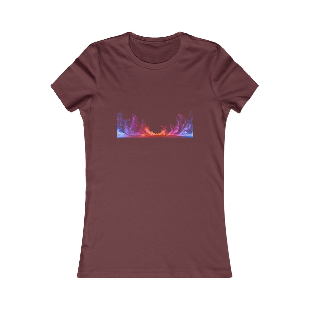 Women's Sunset Forest Tee — Pastel Mountain & Trees Graphic Shirt