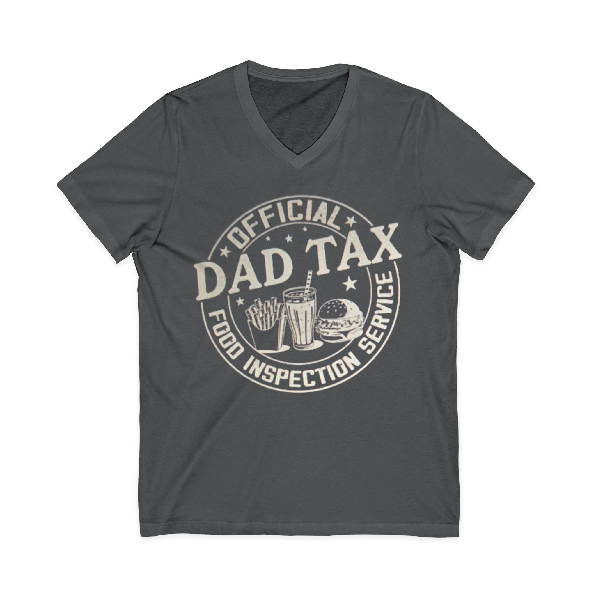 Dad Tax T‑Shirt — "Official Dad Tax Food Inspection Service" V‑Neck Tee