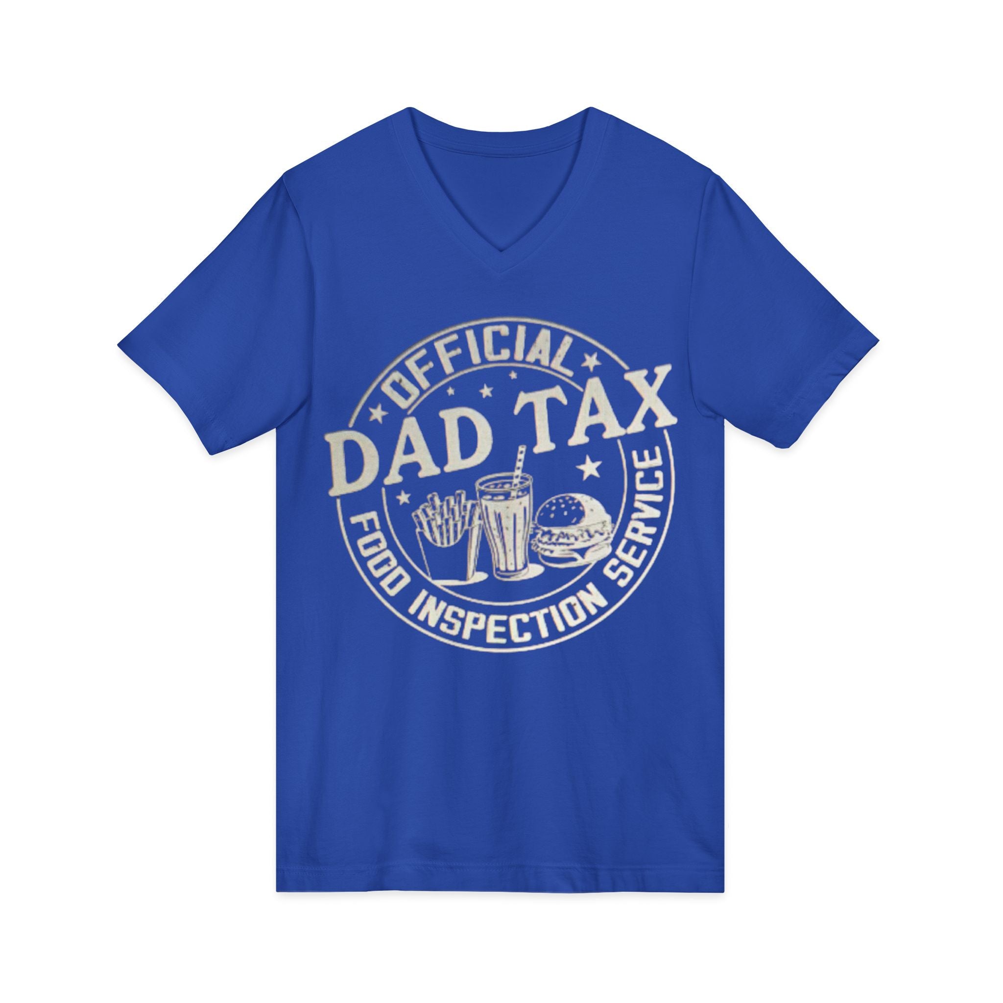 Dad Tax T‑Shirt — "Official Dad Tax Food Inspection Service" V‑Neck Tee