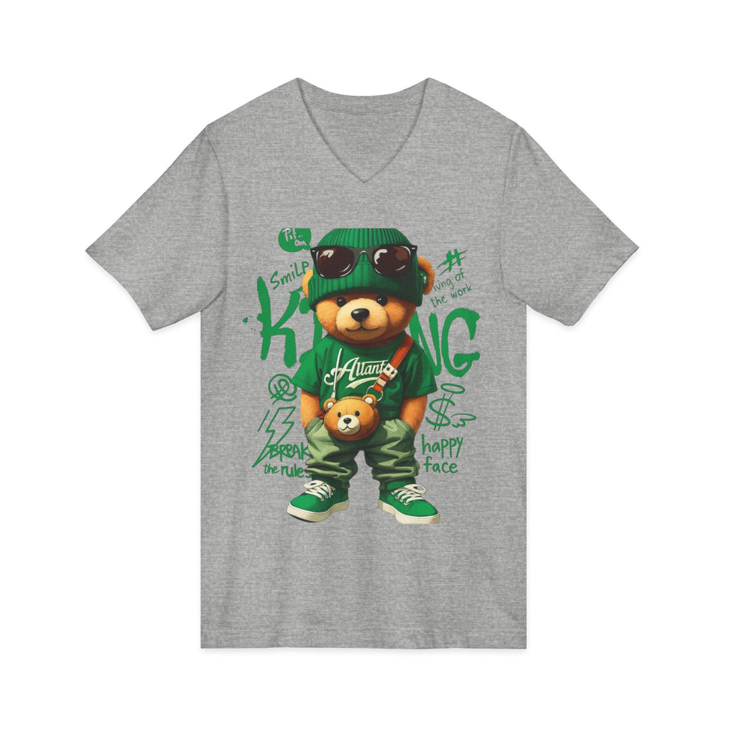 Cotton Teddy Bear V-Neck Tee