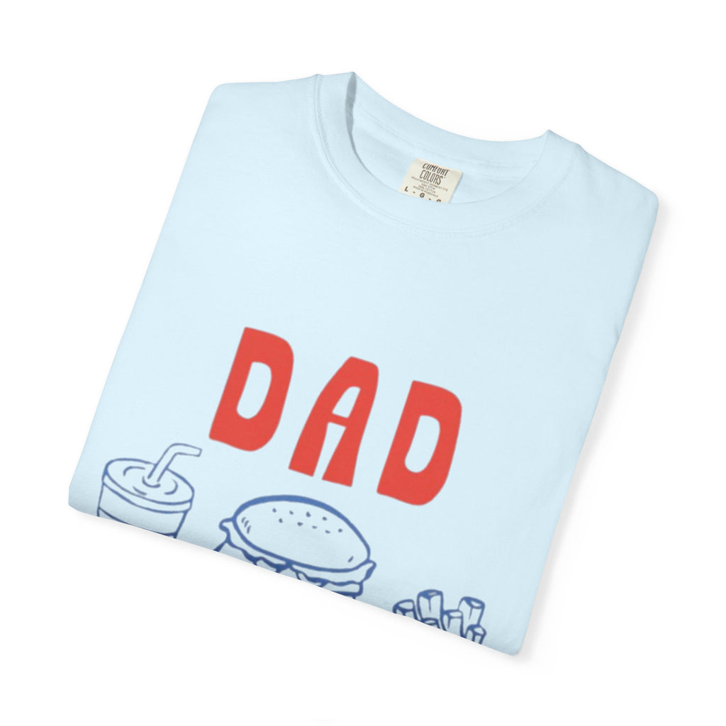 Dad Tax T-Shirt — Funny Father’s Day Tee with Burger, Fries & Drink Graphic
