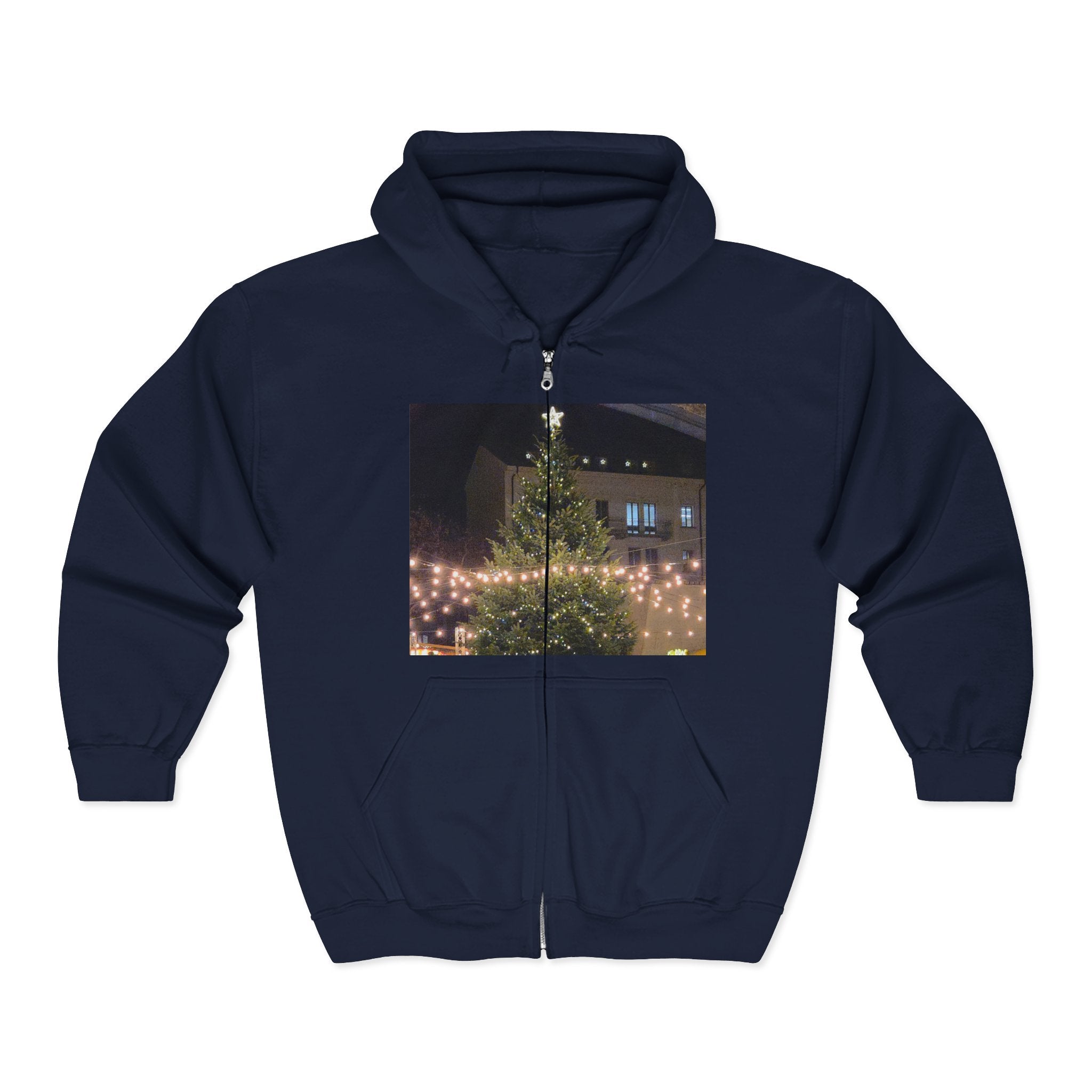 Cotton Blend Zip Hoodie