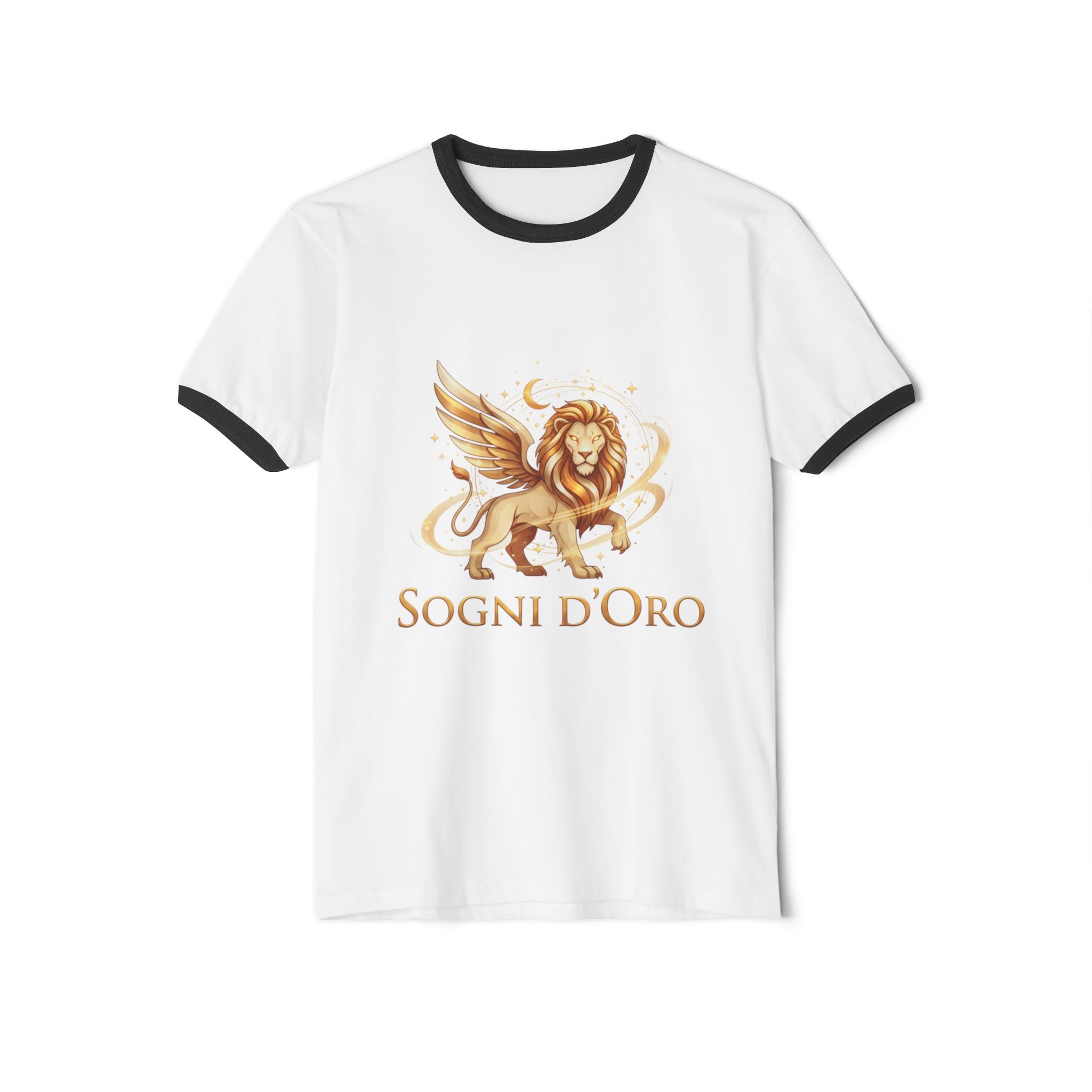 Cotton Ringer Tee Lion Print