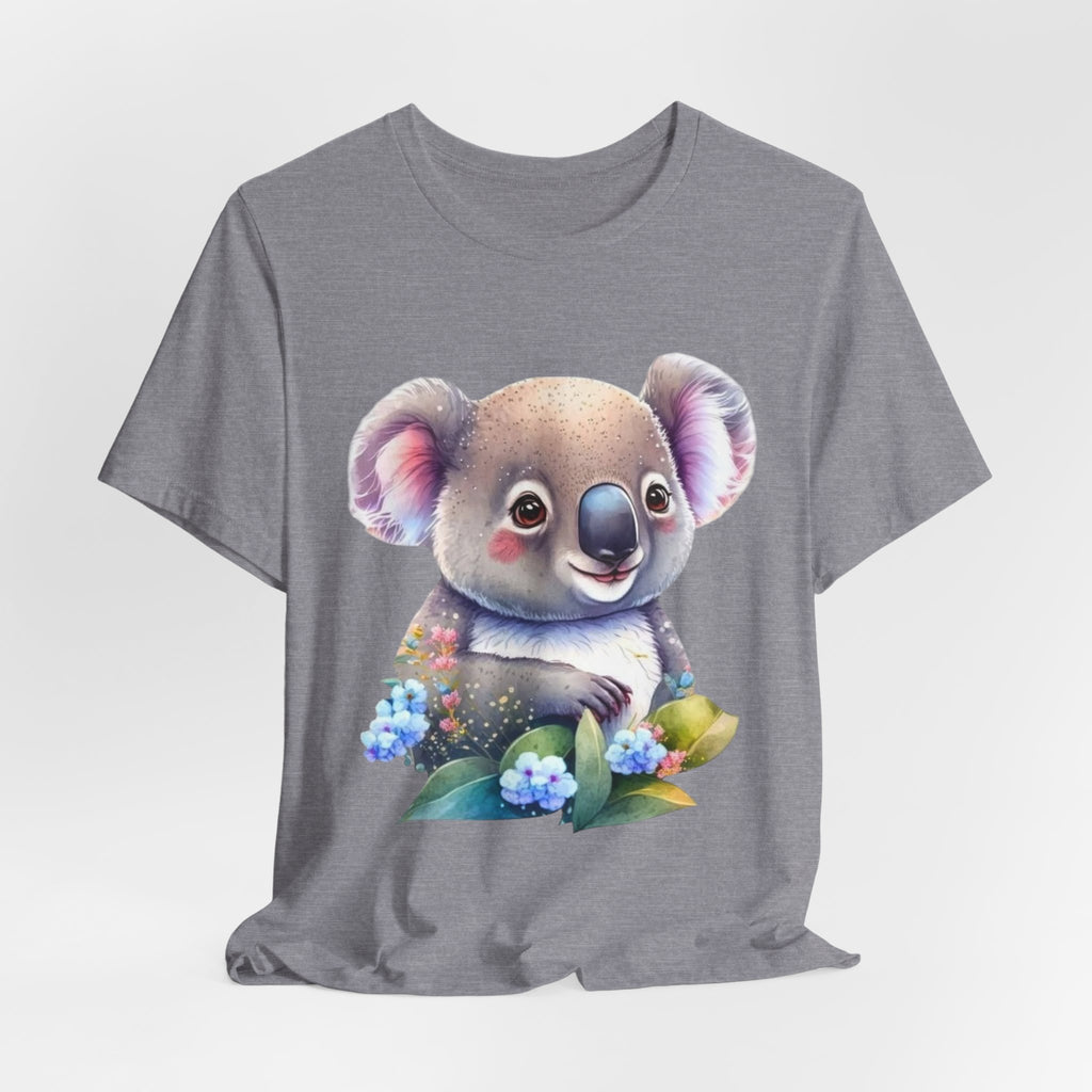 Cute Koala Graphic Tee — Adorable Baby Koala with Flowers T-Shirt