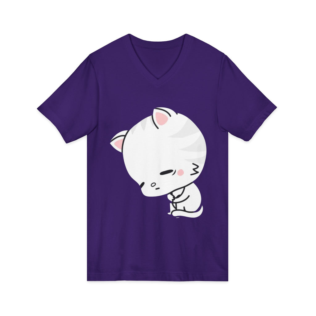 Unisex Jersey Short Sleeve V-Neck Tee