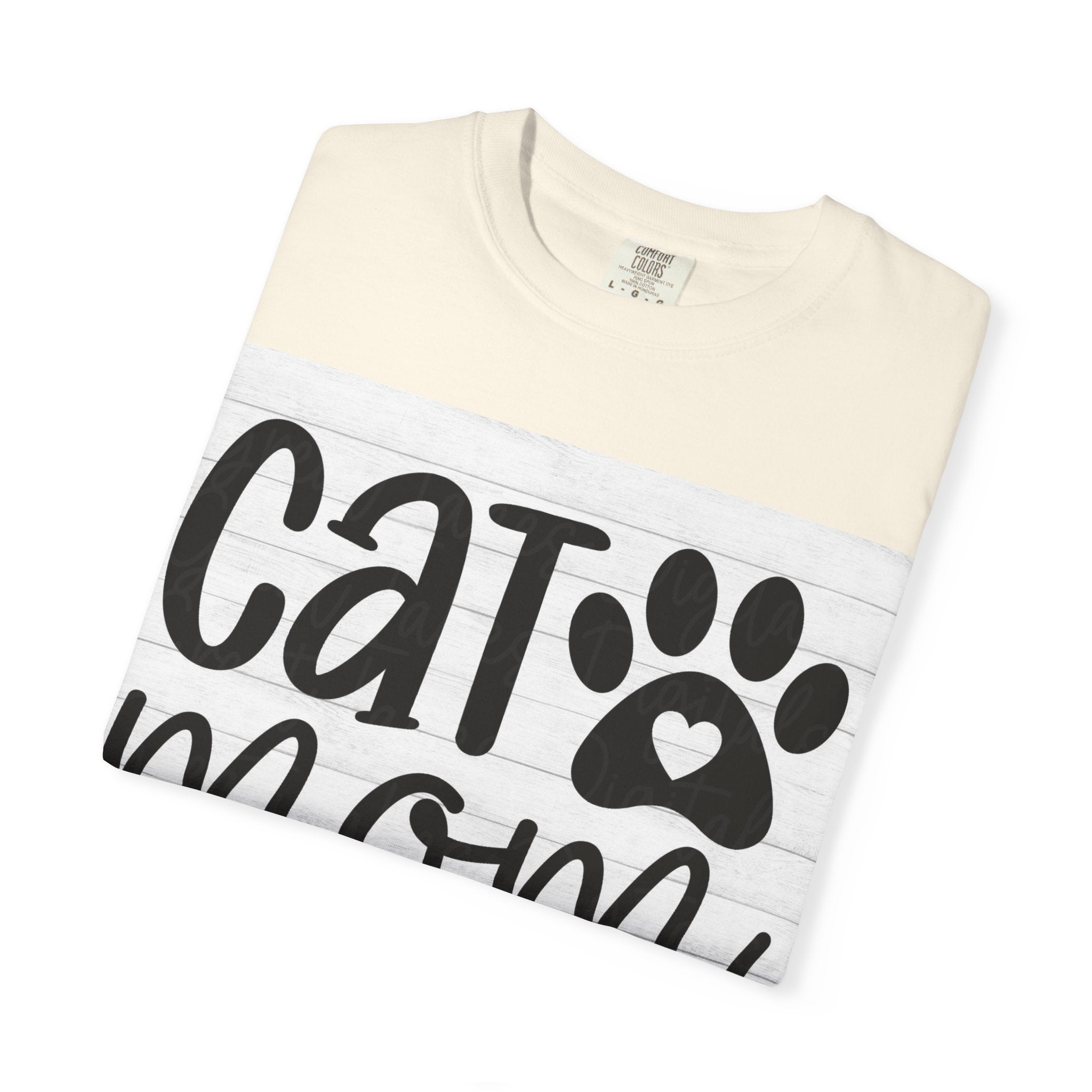 Garment-Dyed Cat Mom Tee