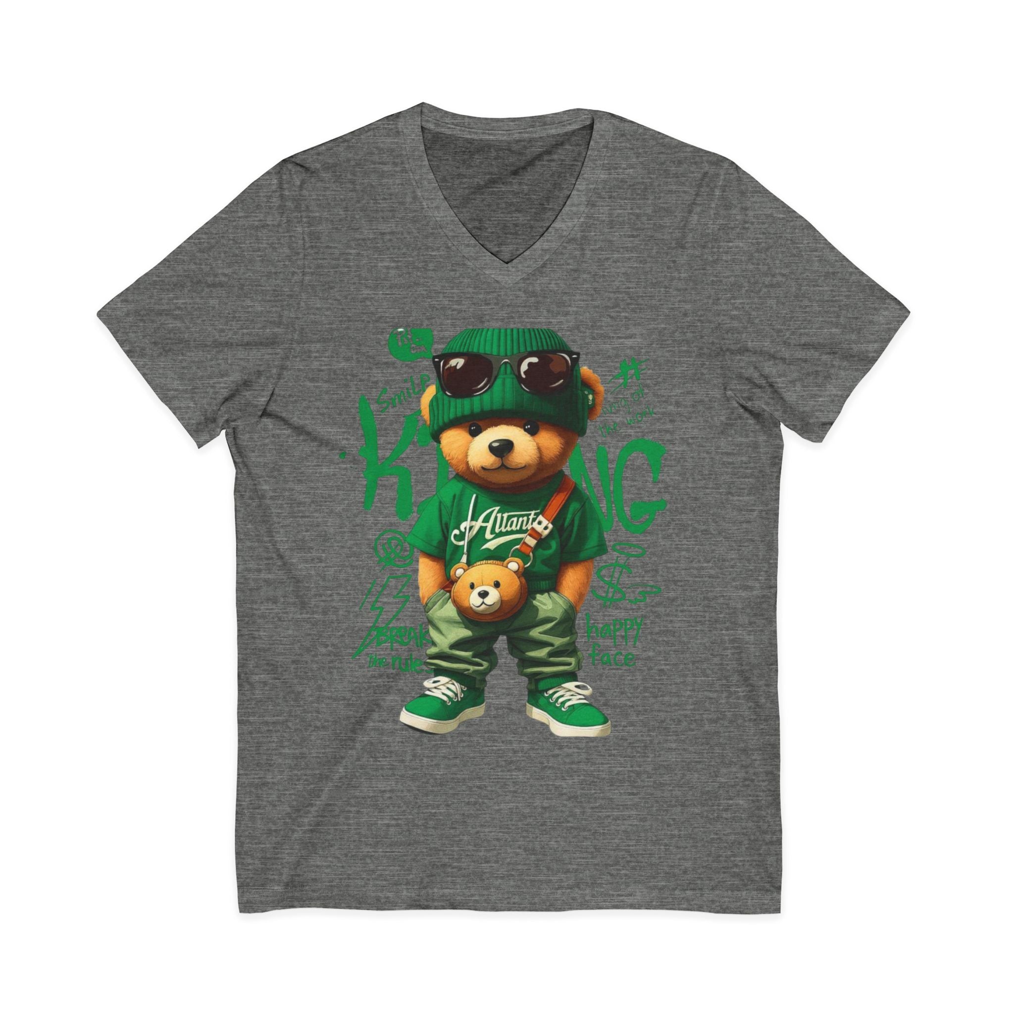 Cotton Teddy Bear V-Neck Tee