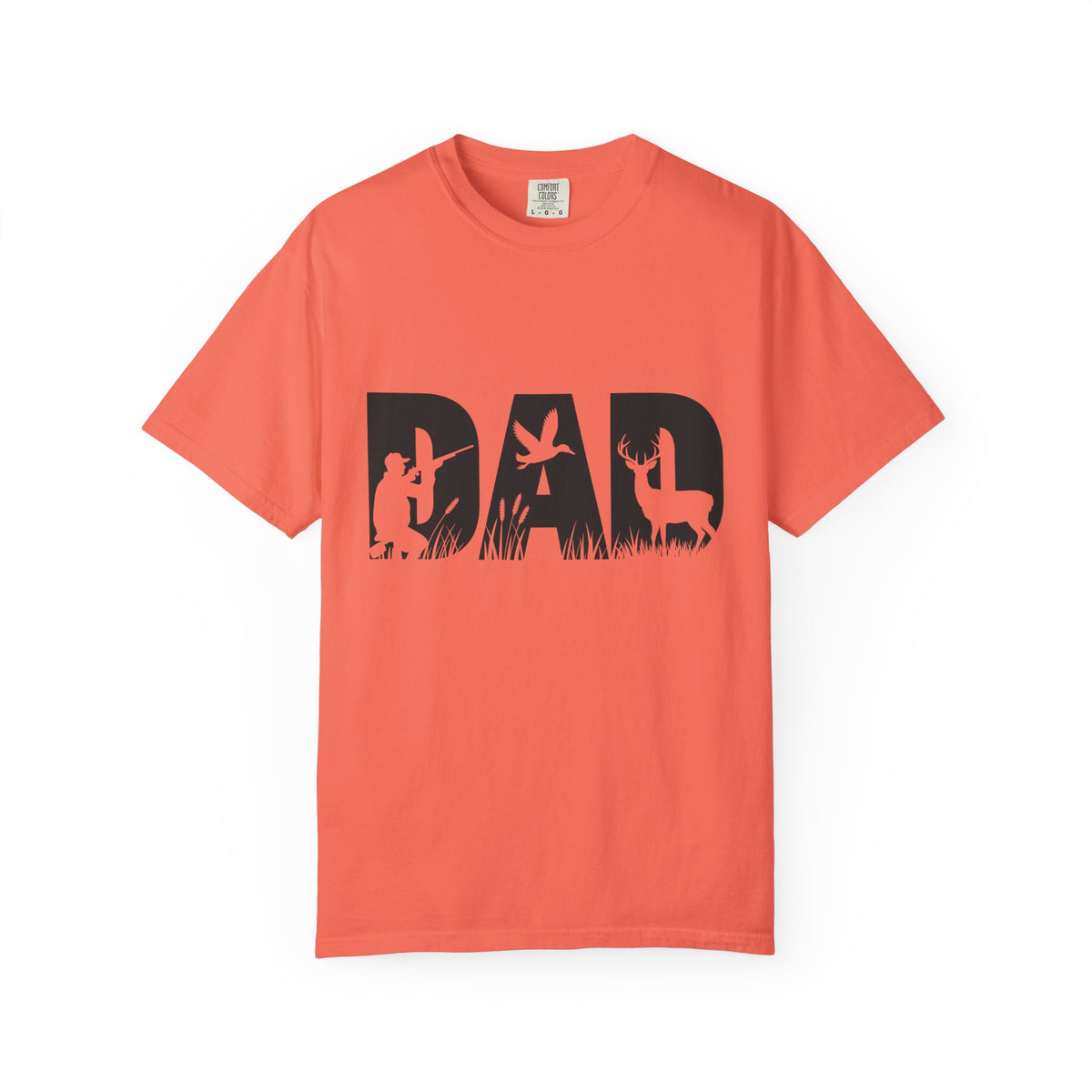Dad Silhouette Nature T-Shirt — 'DAD' Deer & Camper Outdoor Graphic Tee