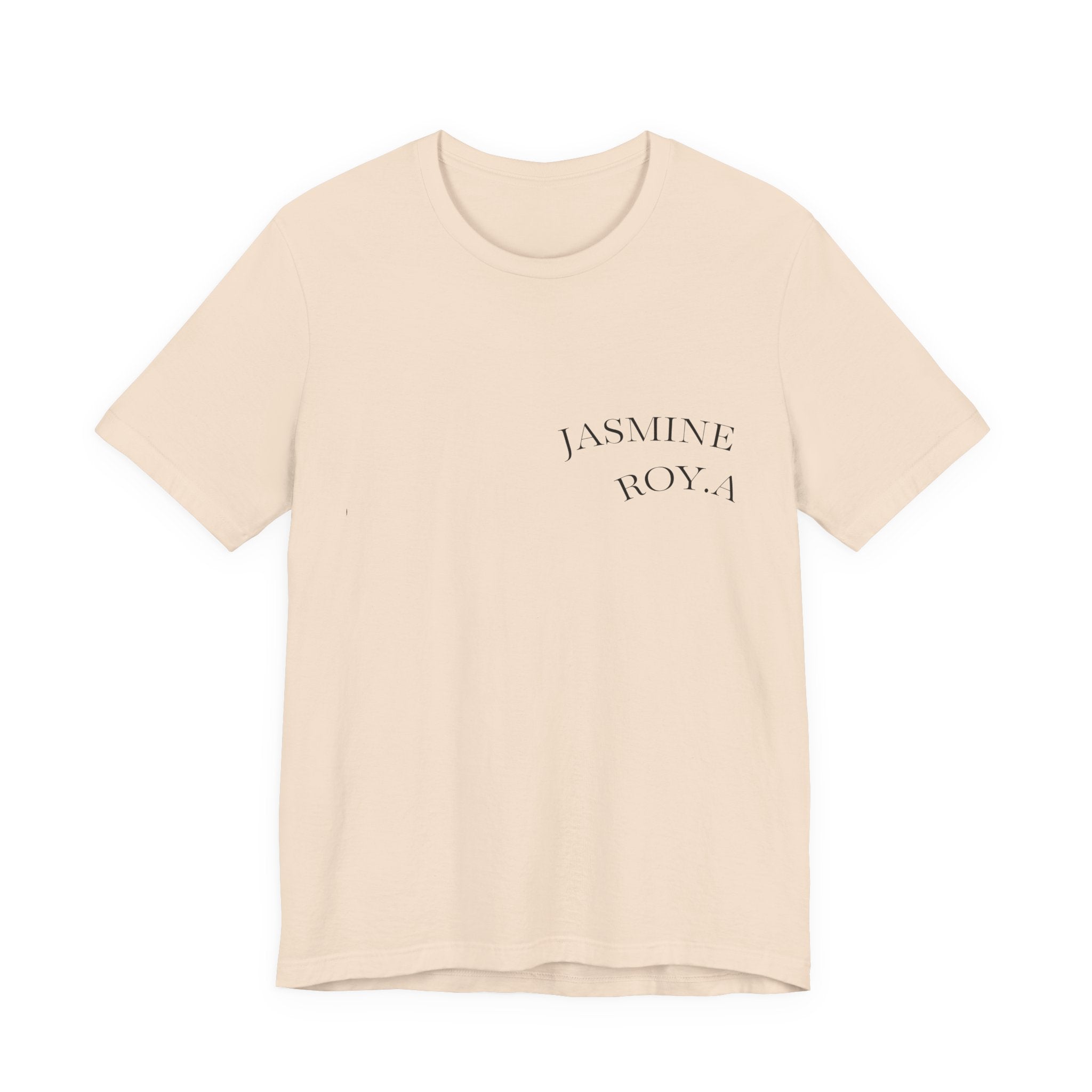 Unisex minimal tee in cream - casual lifestyle photo
