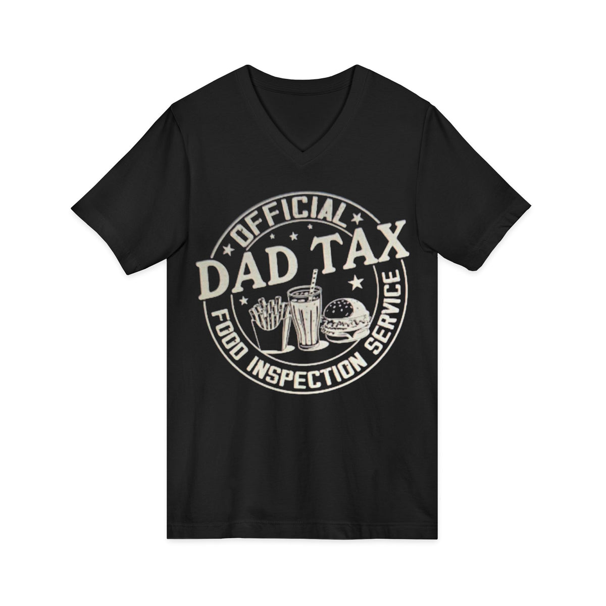 Dad Tax T‑Shirt — "Official Dad Tax Food Inspection Service" V‑Neck Tee