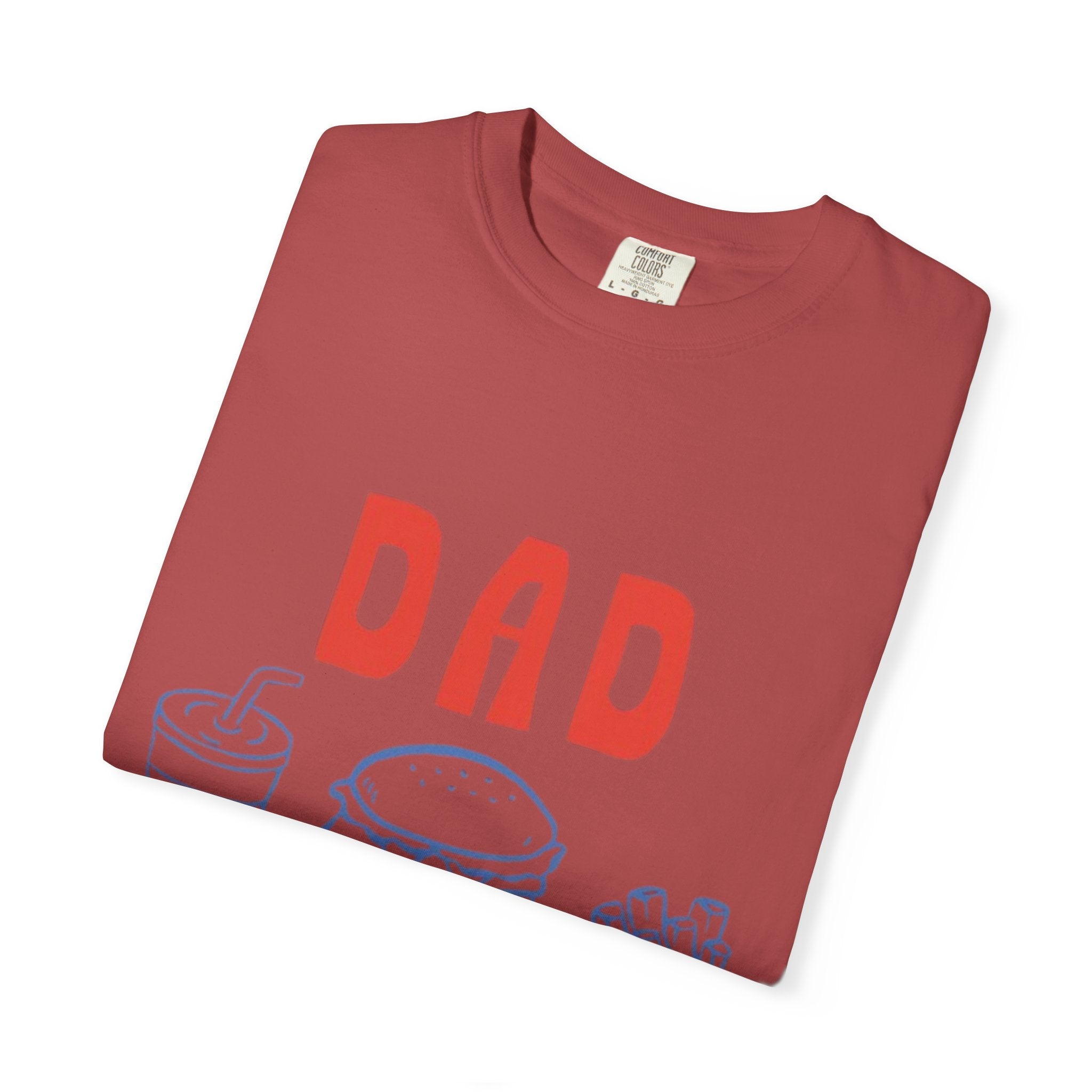 Dad Tax T-Shirt — Funny Father’s Day Tee with Burger, Fries & Drink Graphic