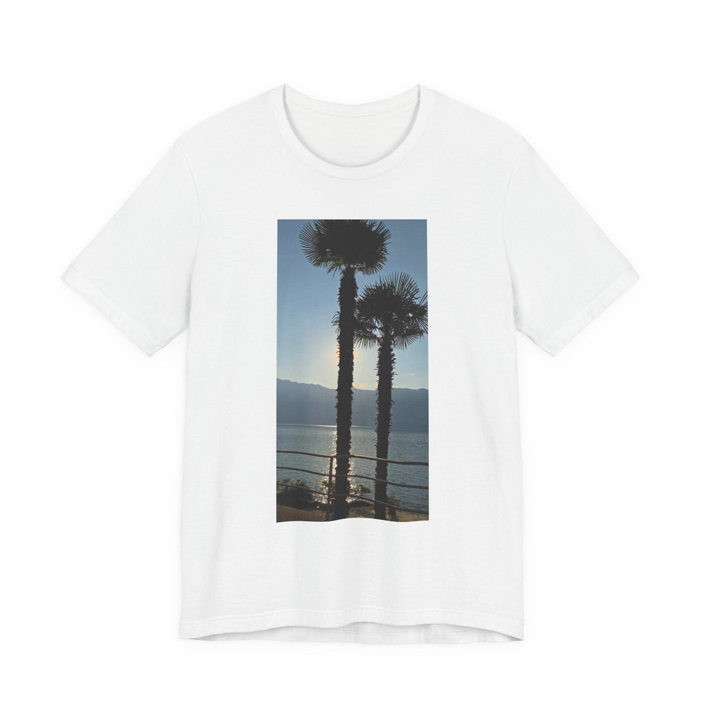 Palm Trees Sunset T‑Shirt — Coastal Photo Tee