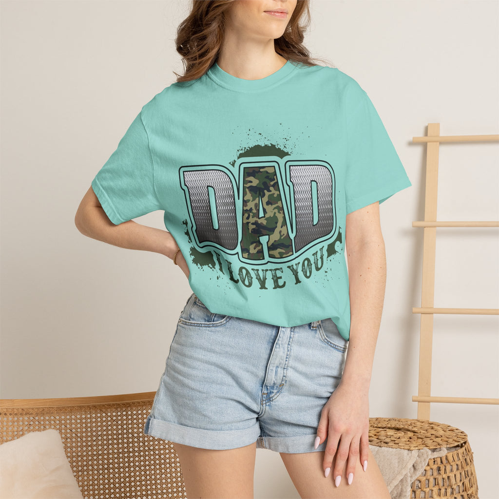 Dad I Love You Camo Graphic T-Shirt