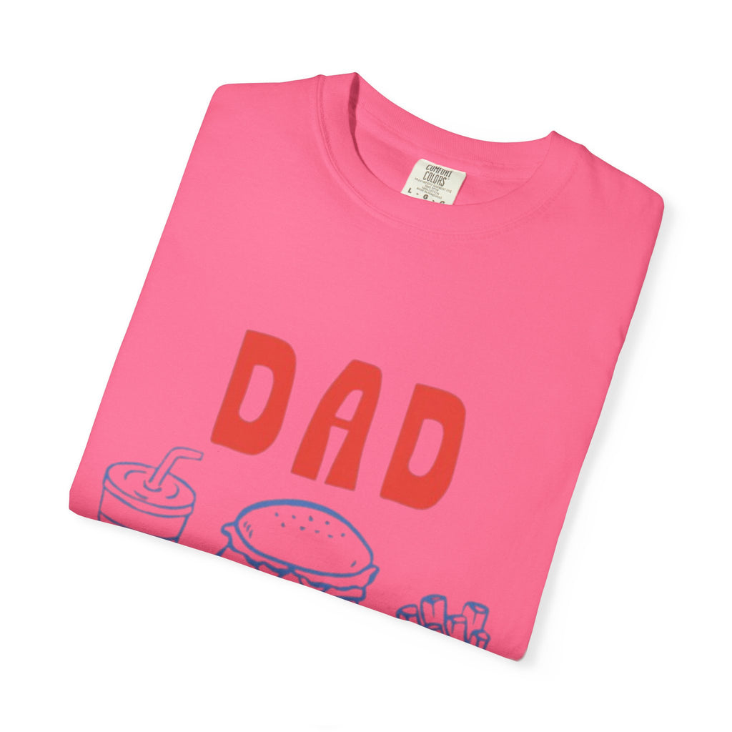 Dad Tax T-Shirt — Funny Father’s Day Tee with Burger, Fries & Drink Graphic