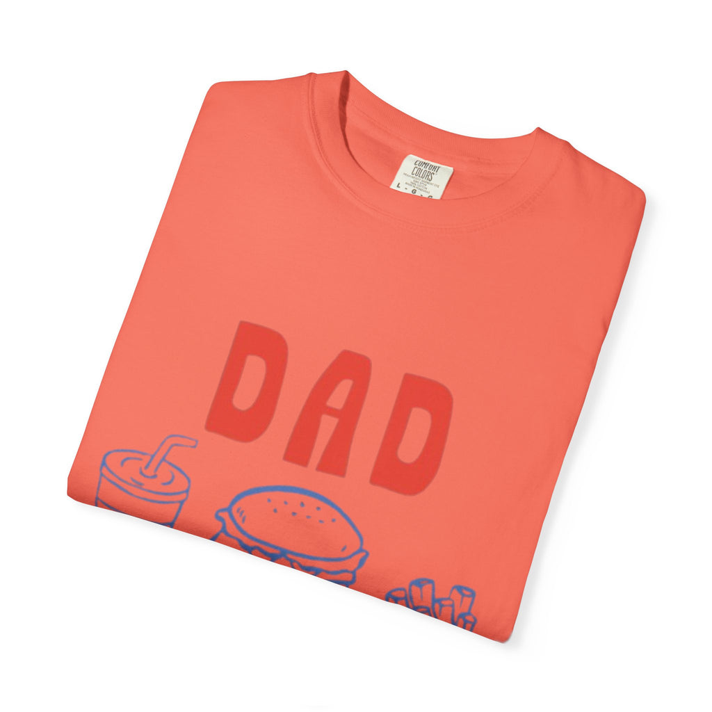 Dad Tax T-Shirt — Funny Father’s Day Tee with Burger, Fries & Drink Graphic