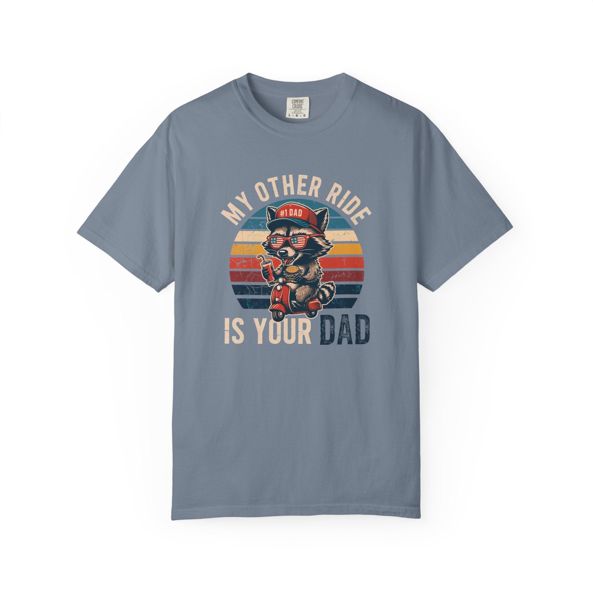 My Other Ride Is Your Dad T-Shirt — Cute Motorcycle Puppy Graphic Tee for Dad, Father's Day Gift