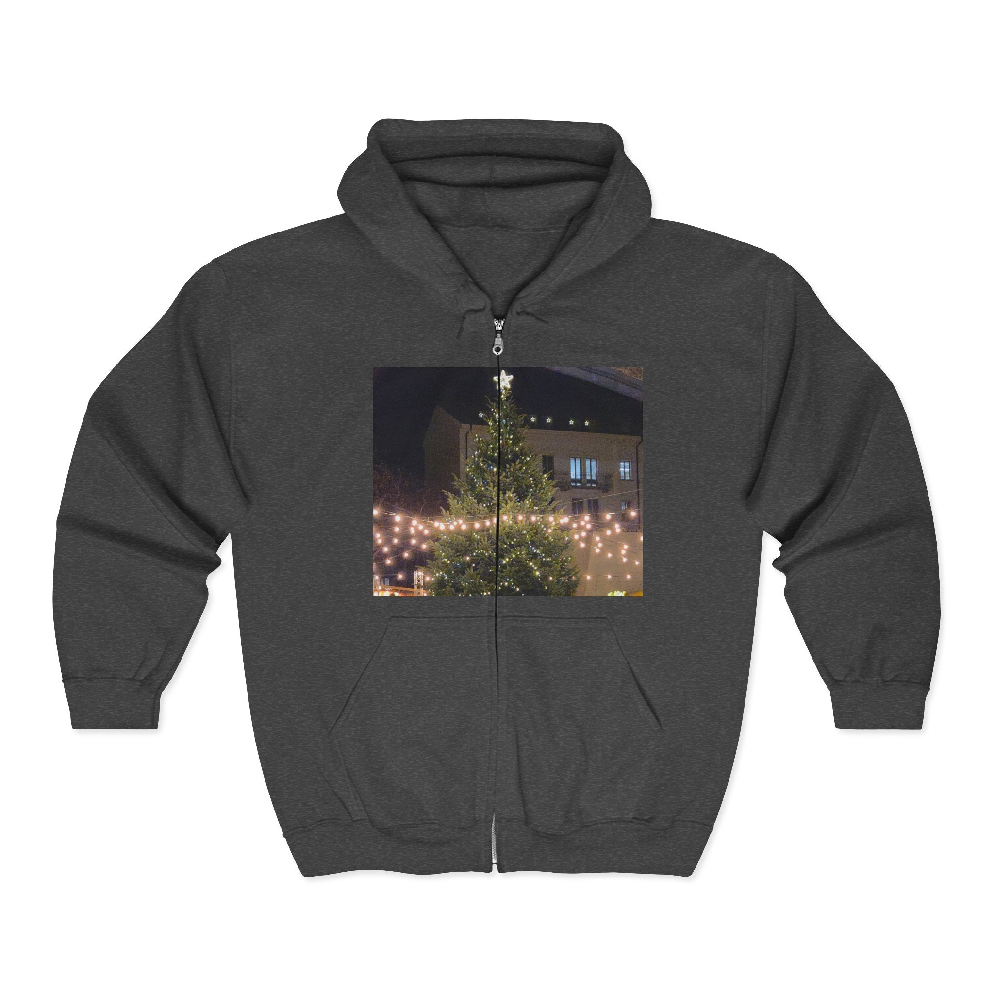 Cotton Blend Zip Hoodie