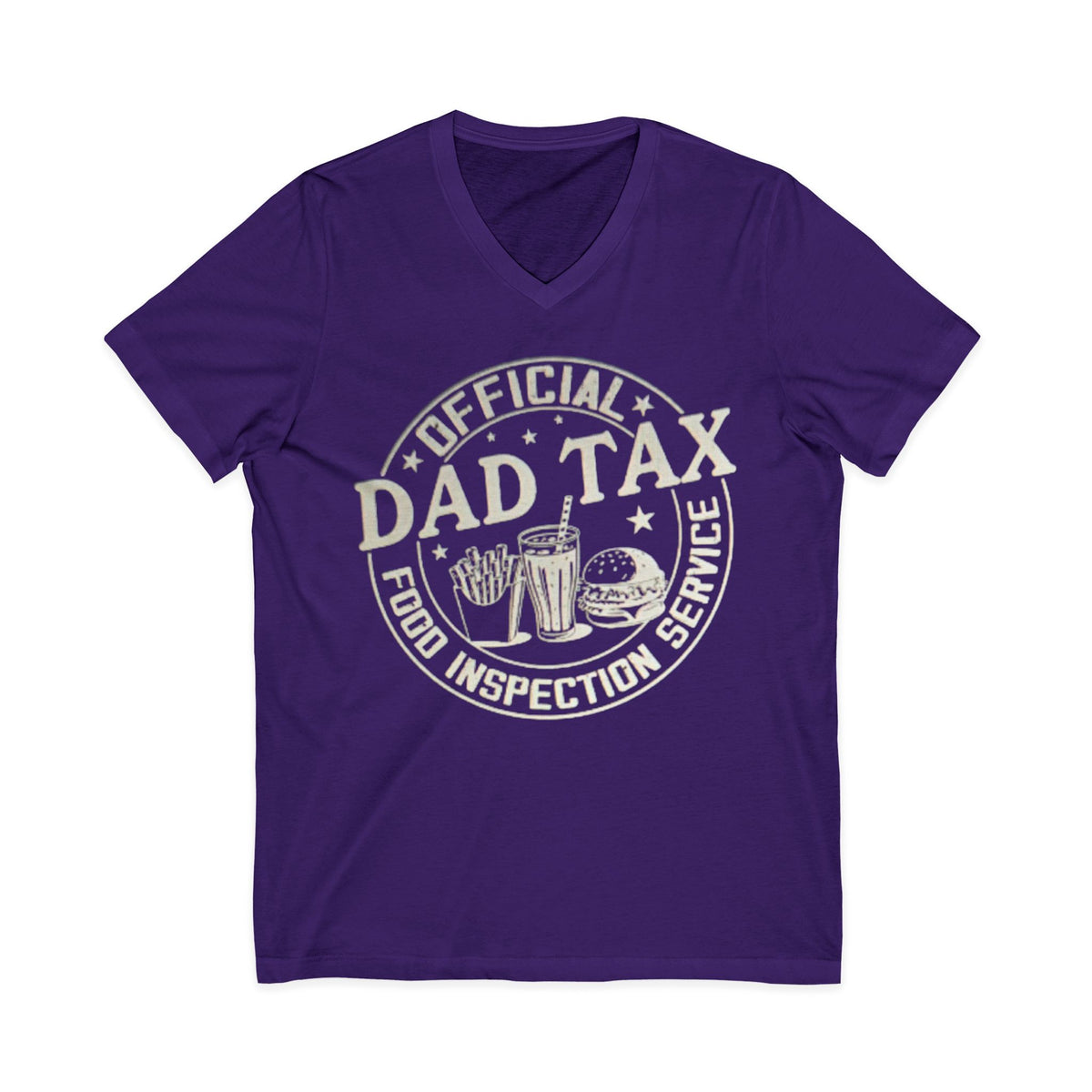 Dad Tax T‑Shirt — "Official Dad Tax Food Inspection Service" V‑Neck Tee