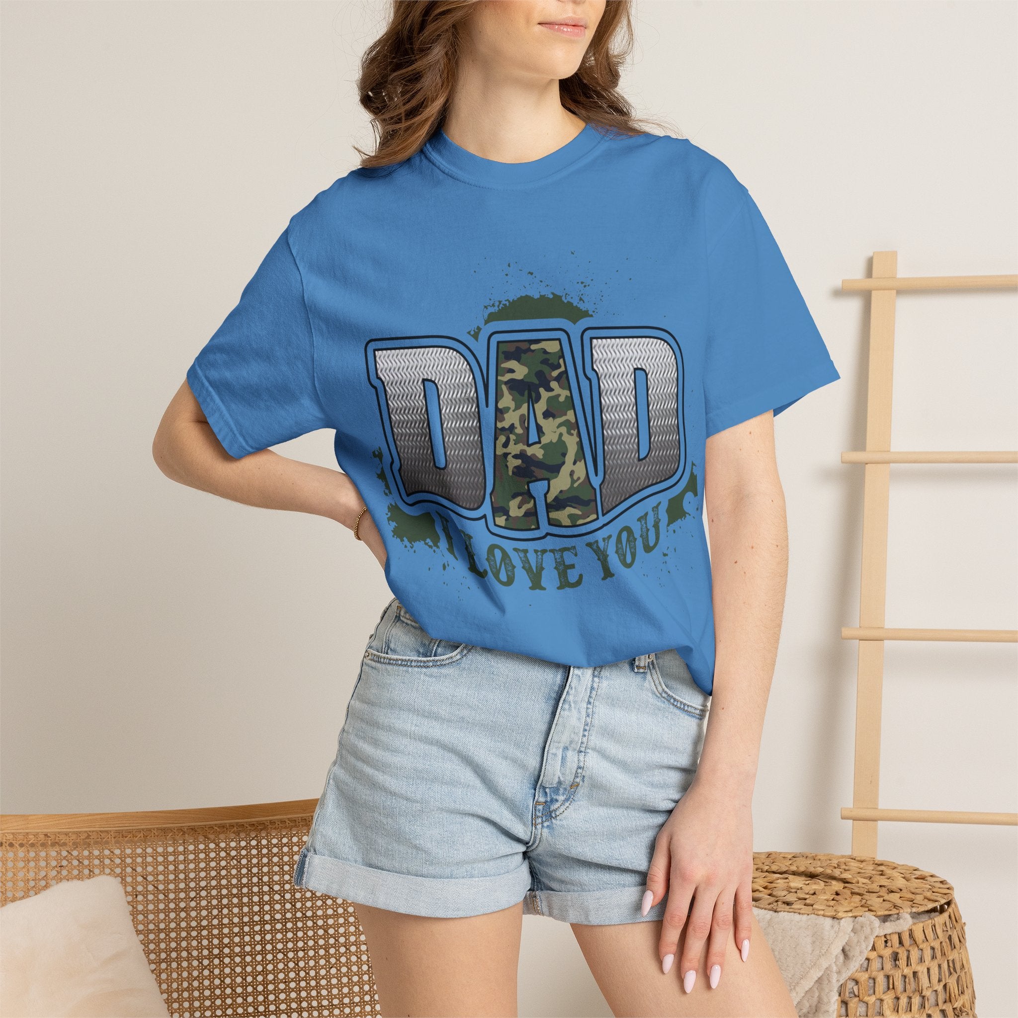Dad I Love You Camo Graphic T-Shirt