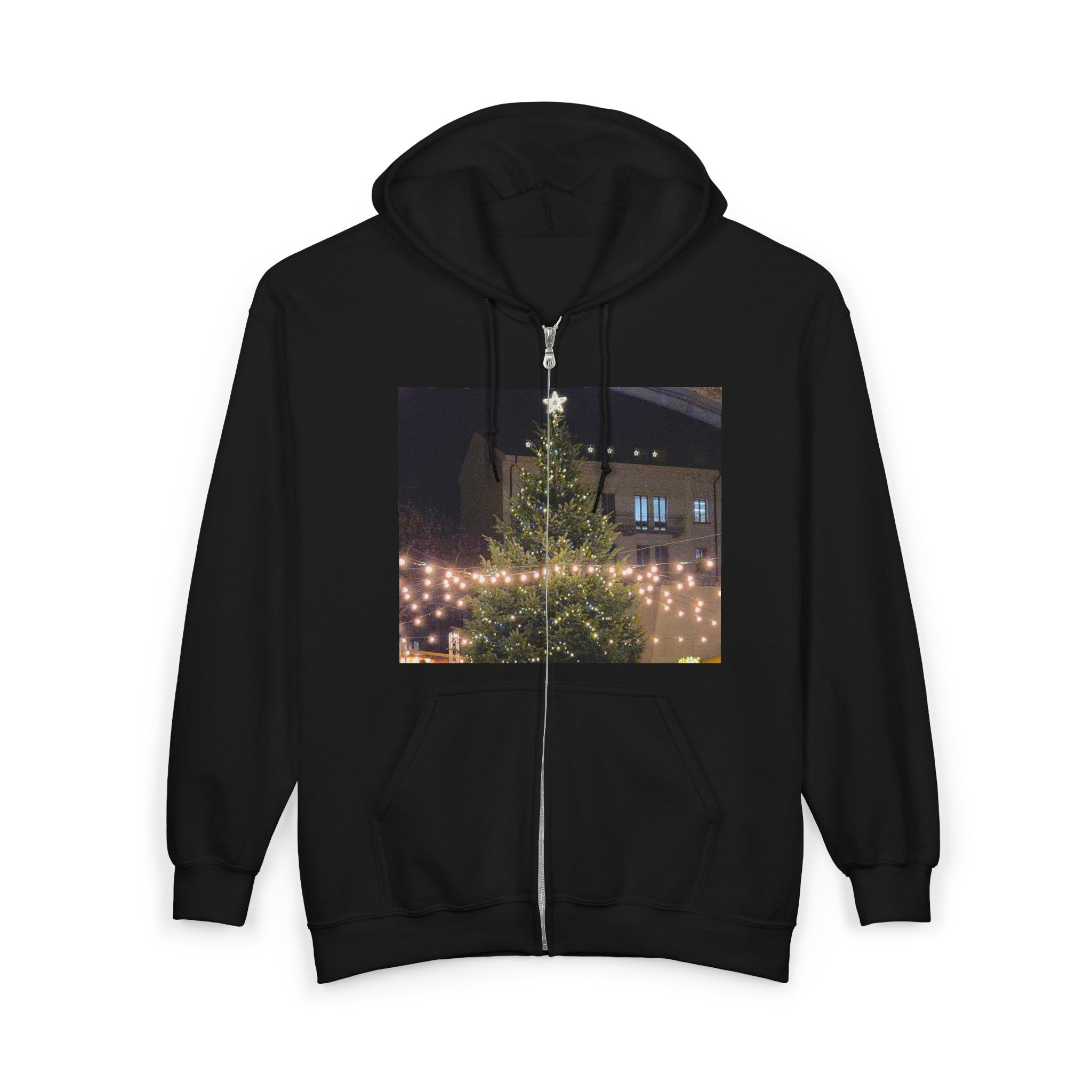 Cotton Blend Zip Hoodie