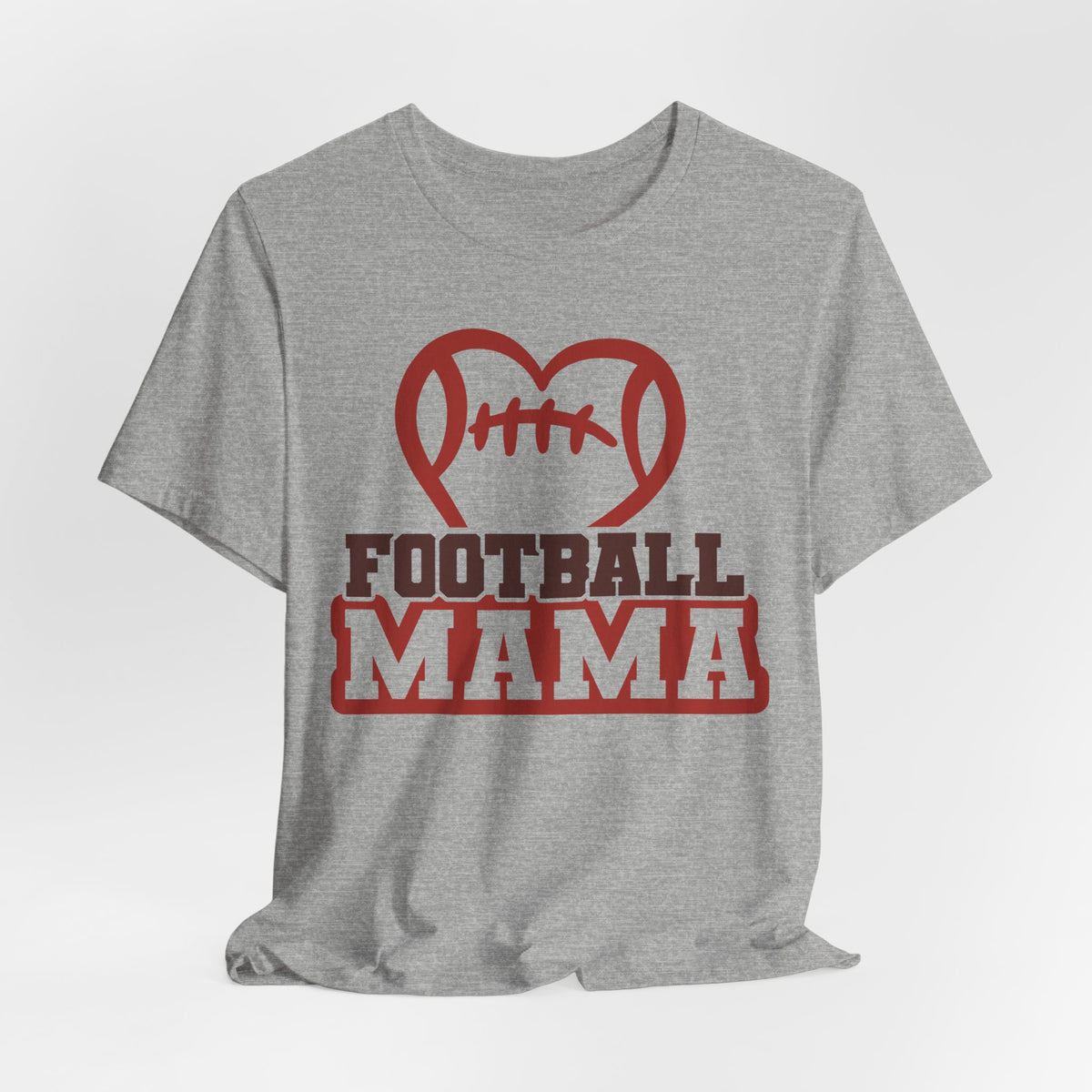 Football Mama T‑Shirt — Heart Football Mom Tee for Game Day
