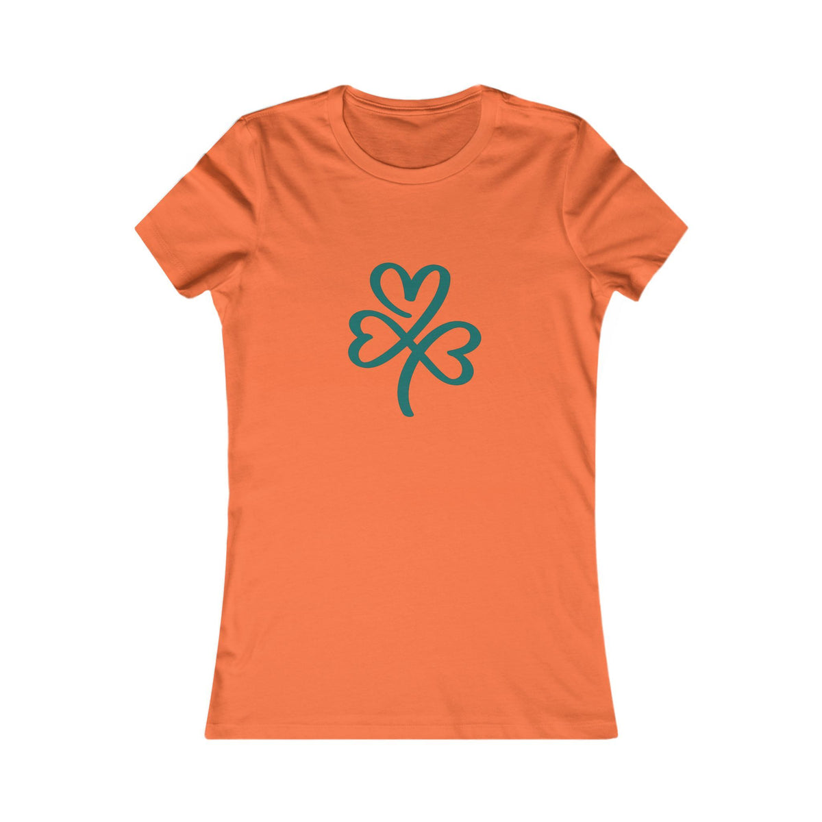 Women's Tee — Minimal Heart-Shamrock Graphic (St. Patrick's Day Casual Shirt)