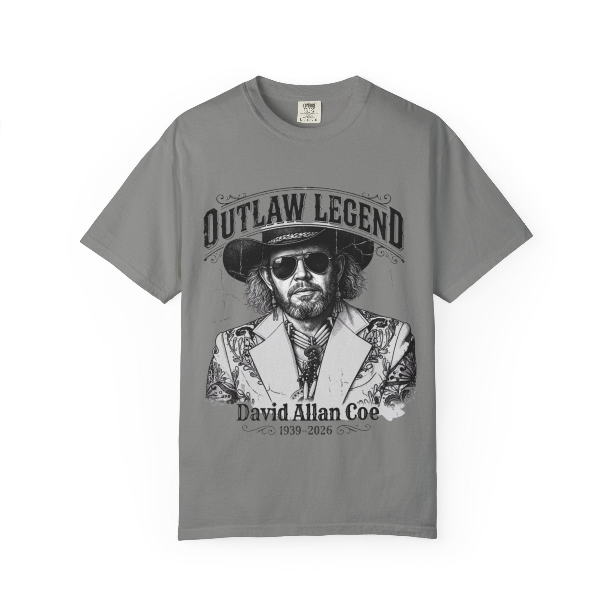 Outlaw Legend Tribute T-Shirt — David Allan Coe Memorial Graphic Tee