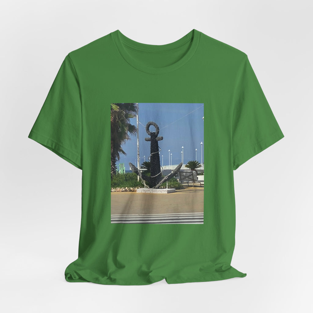 Anchor Statue Photo Tee — Coastal Nautical T-Shirt