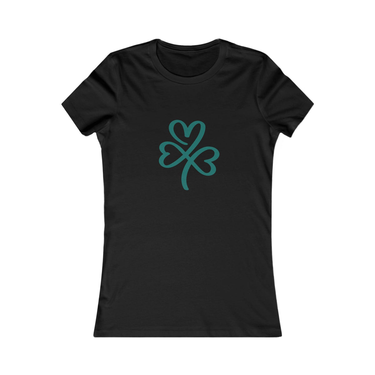 Women's Tee — Minimal Heart-Shamrock Graphic (St. Patrick's Day Casual Shirt)
