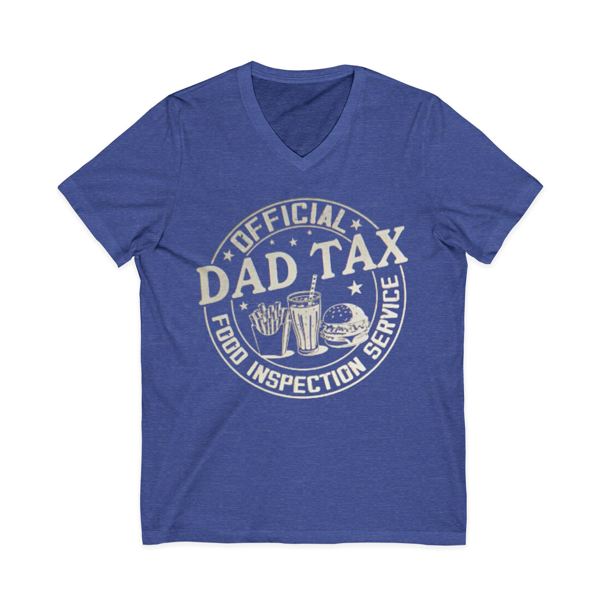 Dad Tax T‑Shirt — "Official Dad Tax Food Inspection Service" V‑Neck Tee