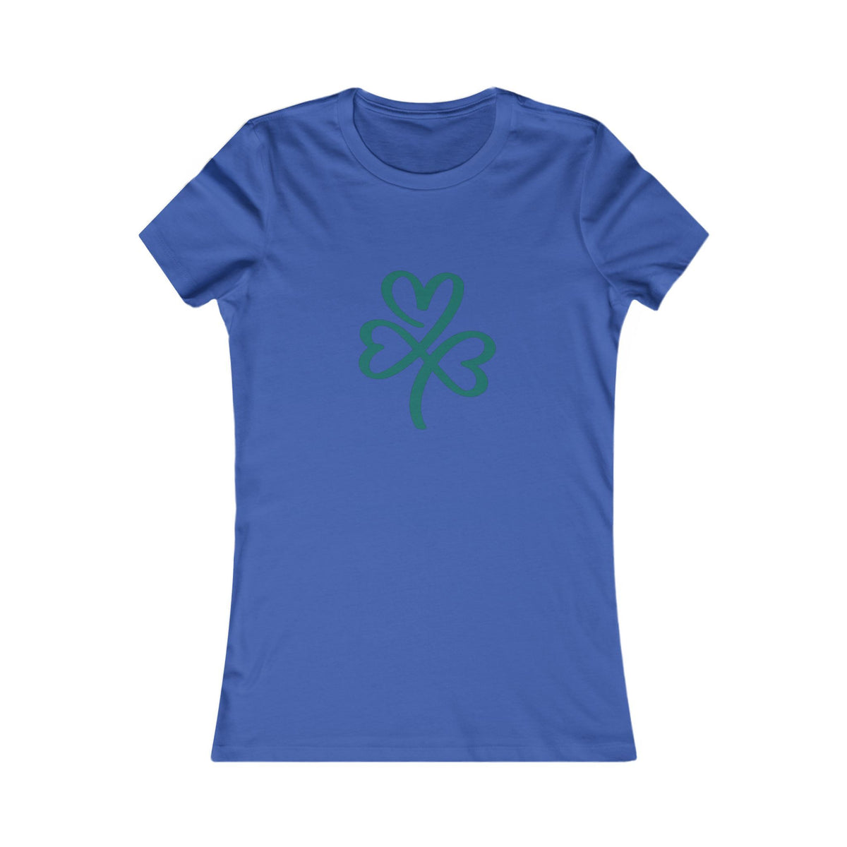 Women's Tee — Minimal Heart-Shamrock Graphic (St. Patrick's Day Casual Shirt)