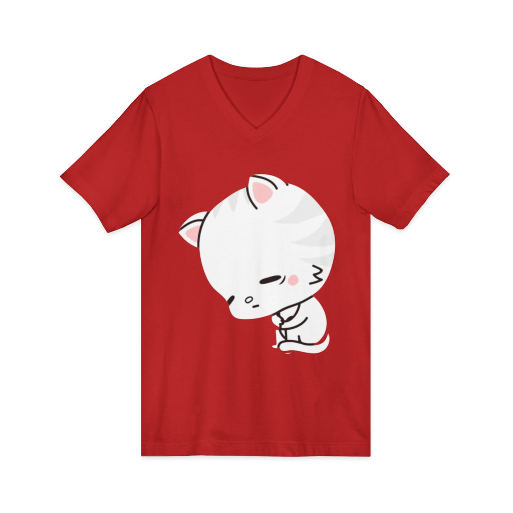 Unisex Jersey Short Sleeve V-Neck Tee