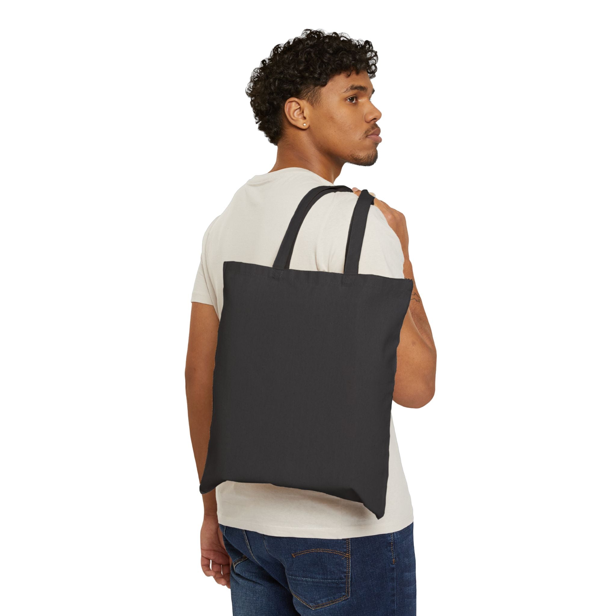 Canvas Tote Bag — Vintage Sunset Palm Beach Print
