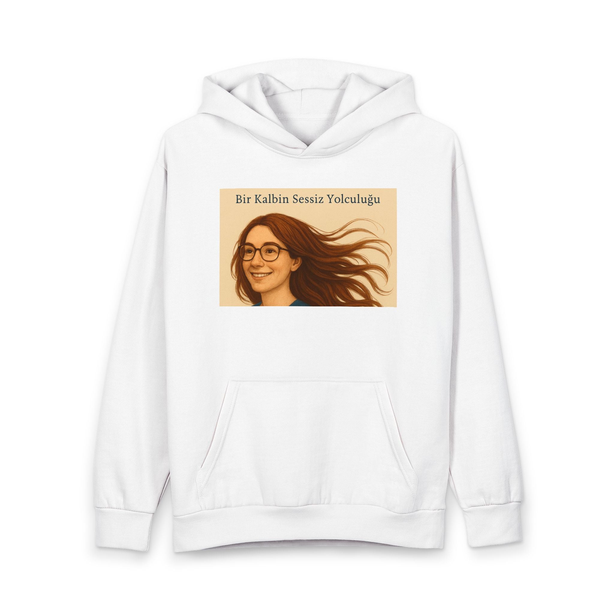 Fireworks Photo Hoodie with small chest print, large back photo print, oversized fit, and double-layer hood