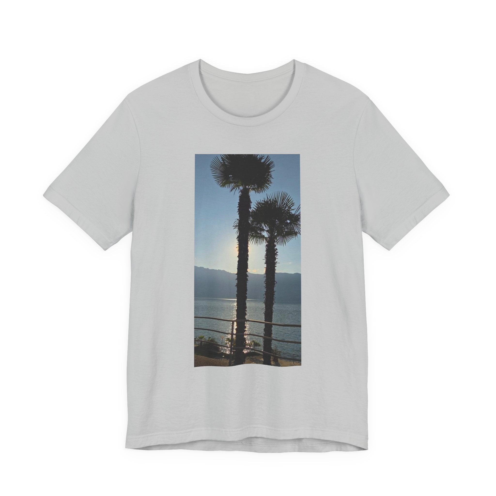 Palm Trees Sunset T‑Shirt — Coastal Photo Tee