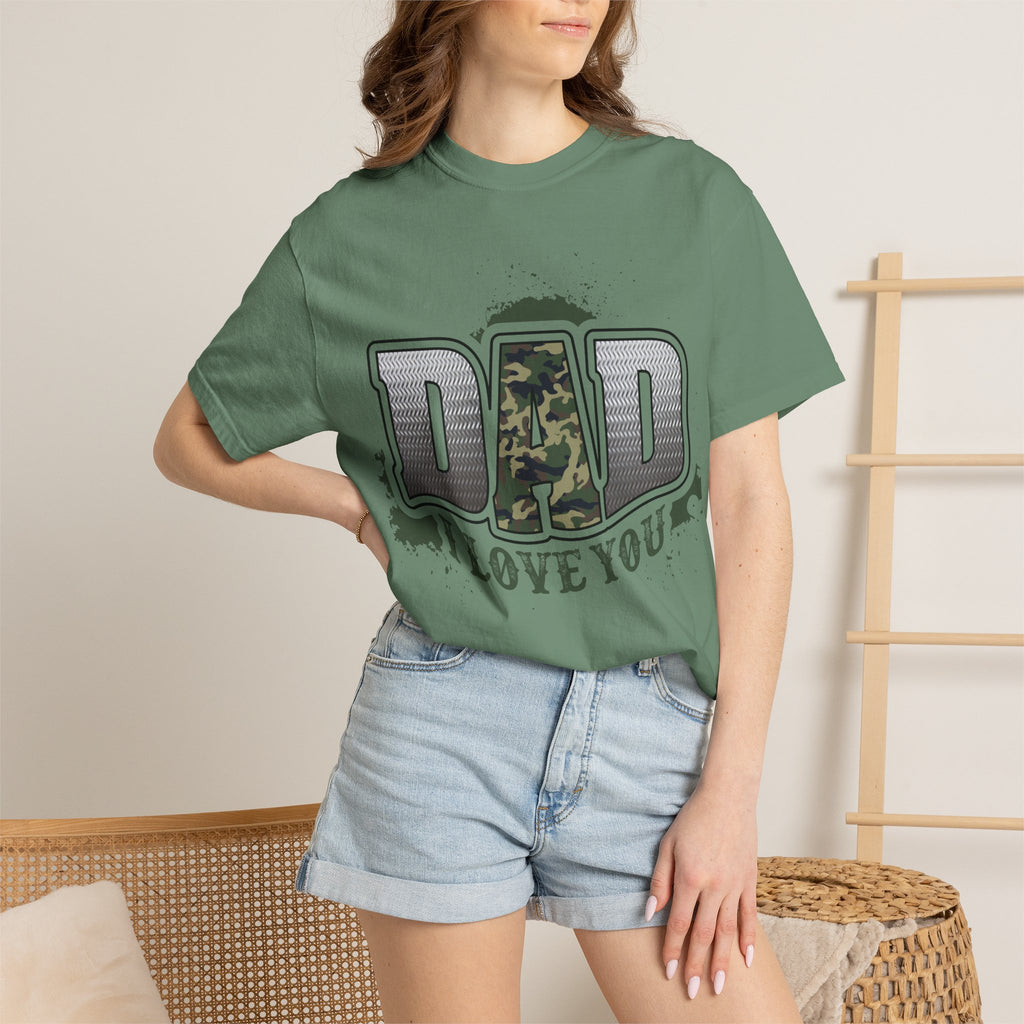 Dad I Love You Camo Graphic T-Shirt