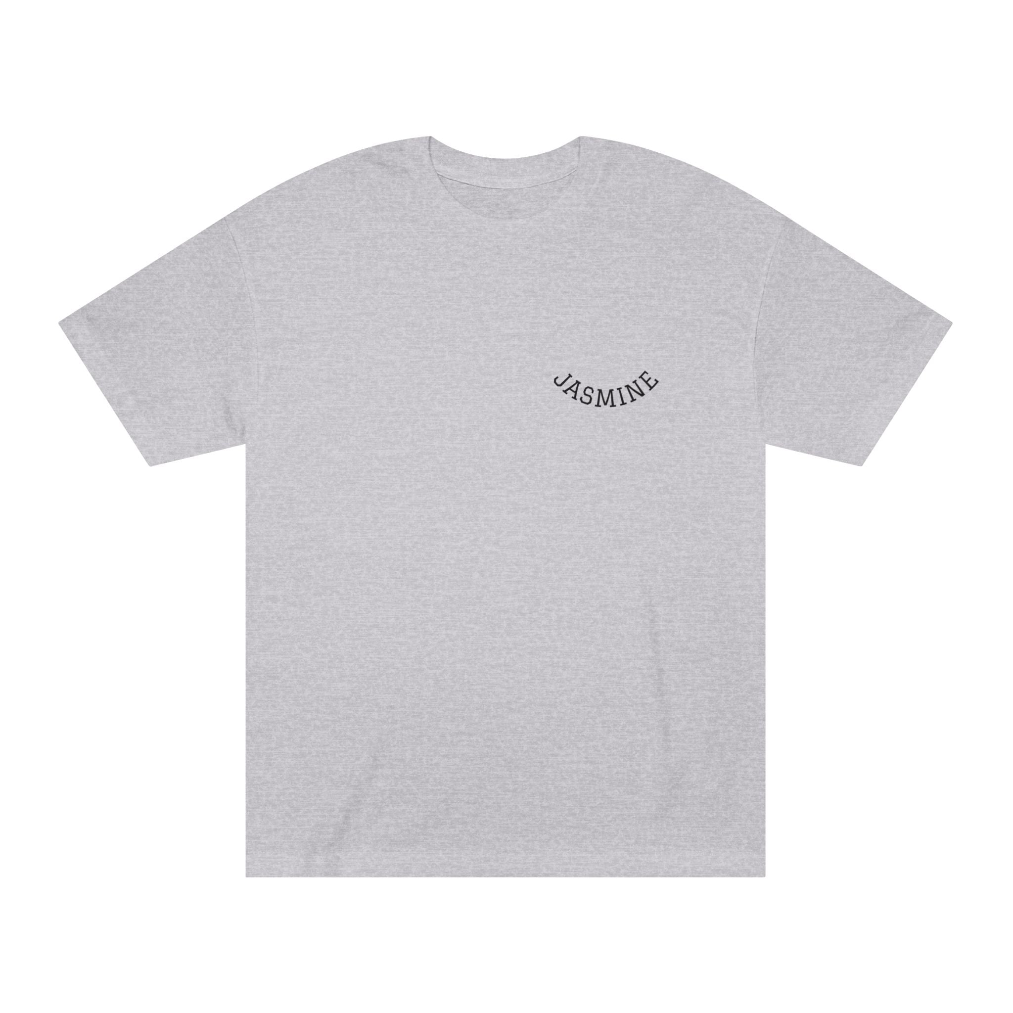 Yahsin Jasmine Tee — Minimal Arched Logo White T‑Shirt