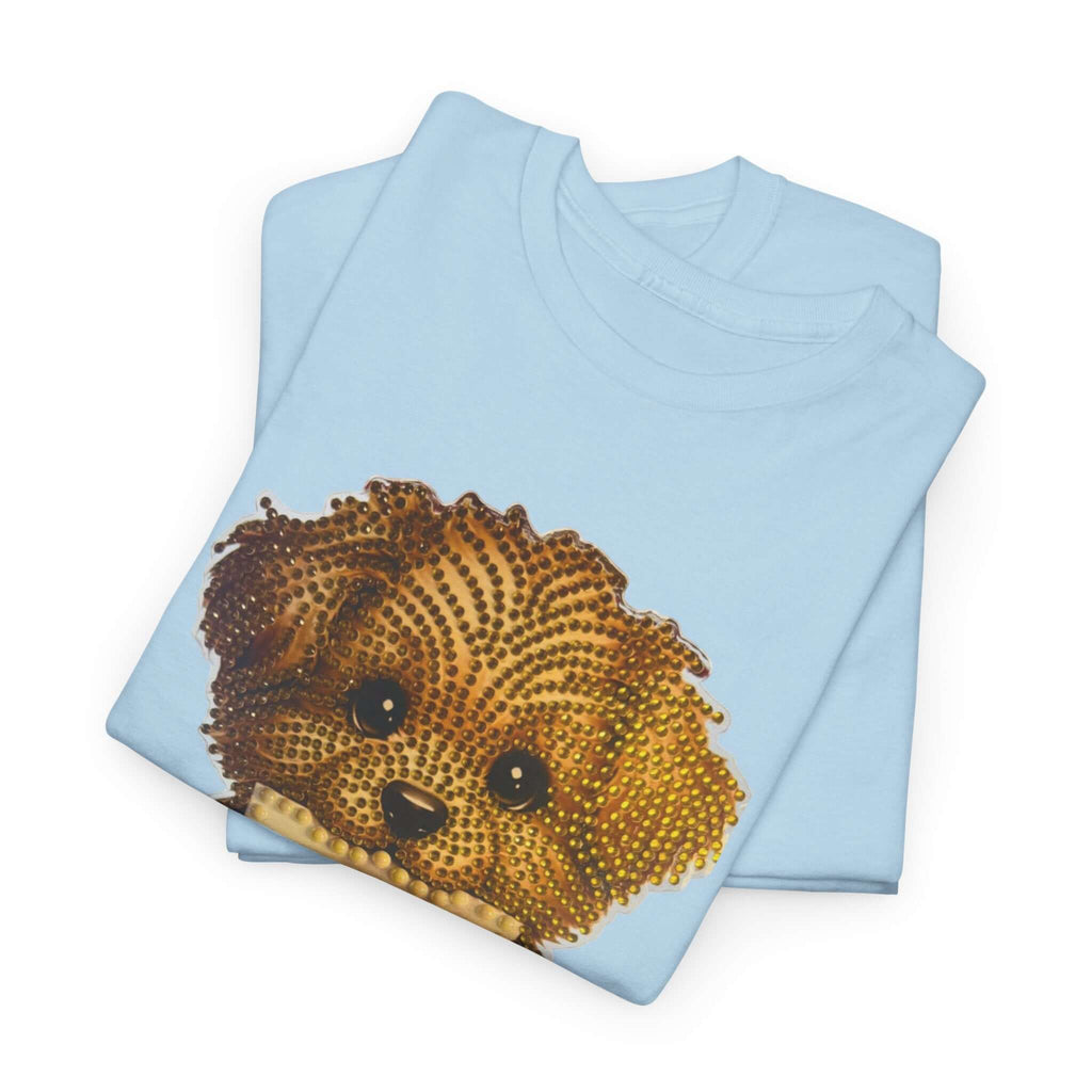 Puppy Love T‑Shirt — Cute Brown Puppy Holding Heart Tee (I Love You)