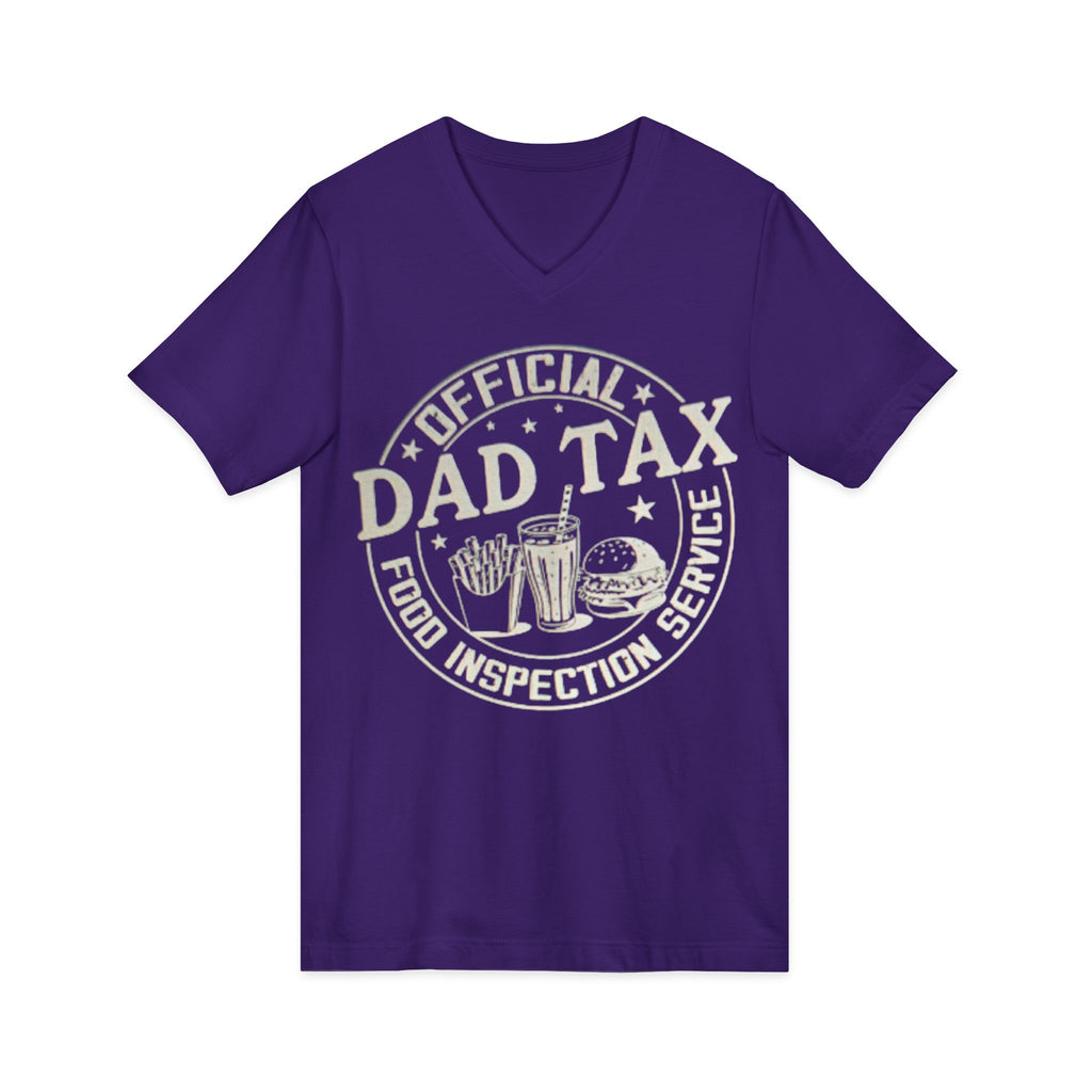 Dad Tax T‑Shirt — "Official Dad Tax Food Inspection Service" V‑Neck Tee