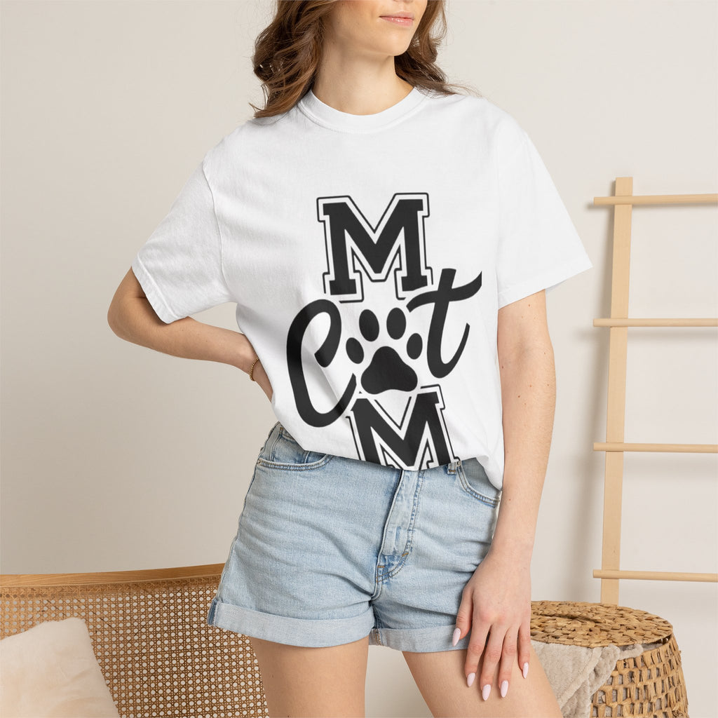 Garment-Dyed Cat Mom Tee