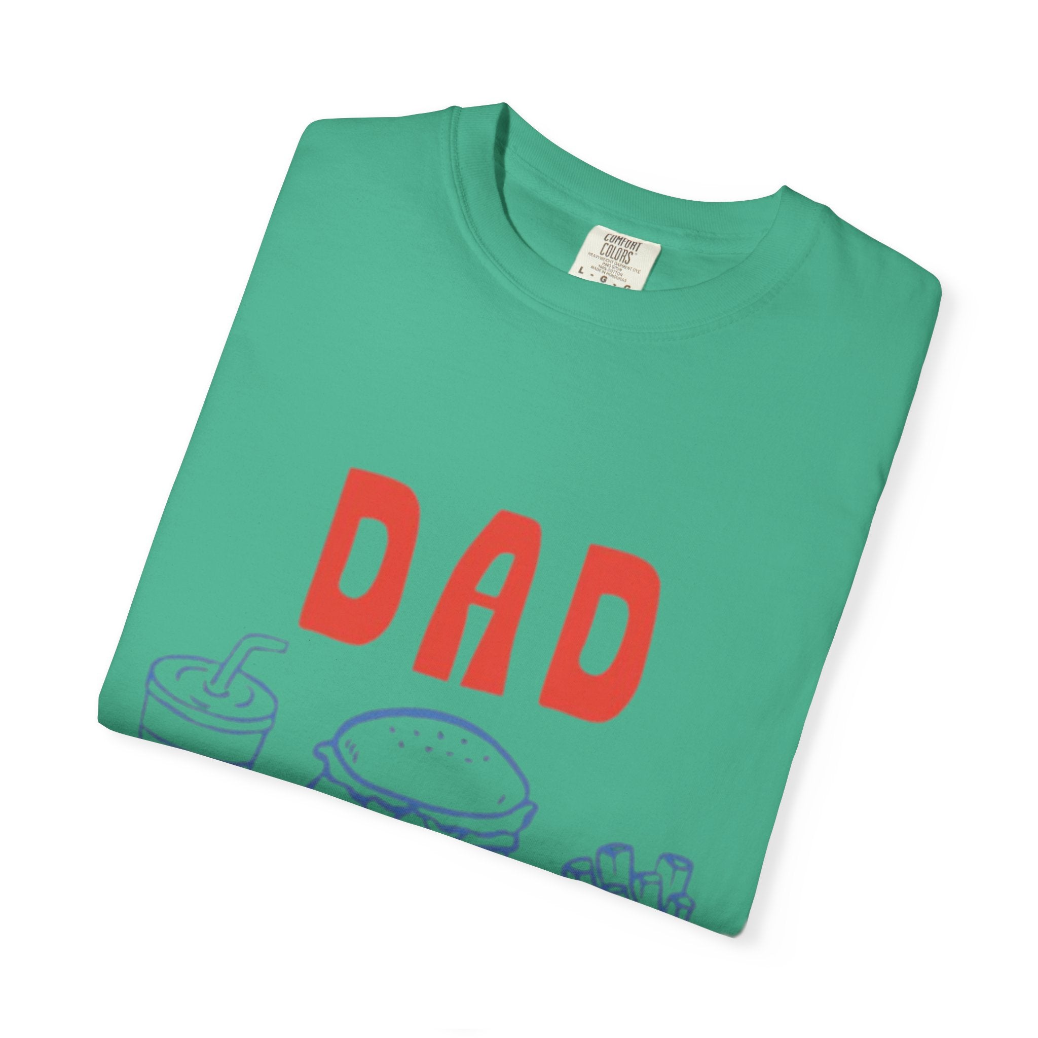 Dad Tax T-Shirt — Funny Father’s Day Tee with Burger, Fries & Drink Graphic