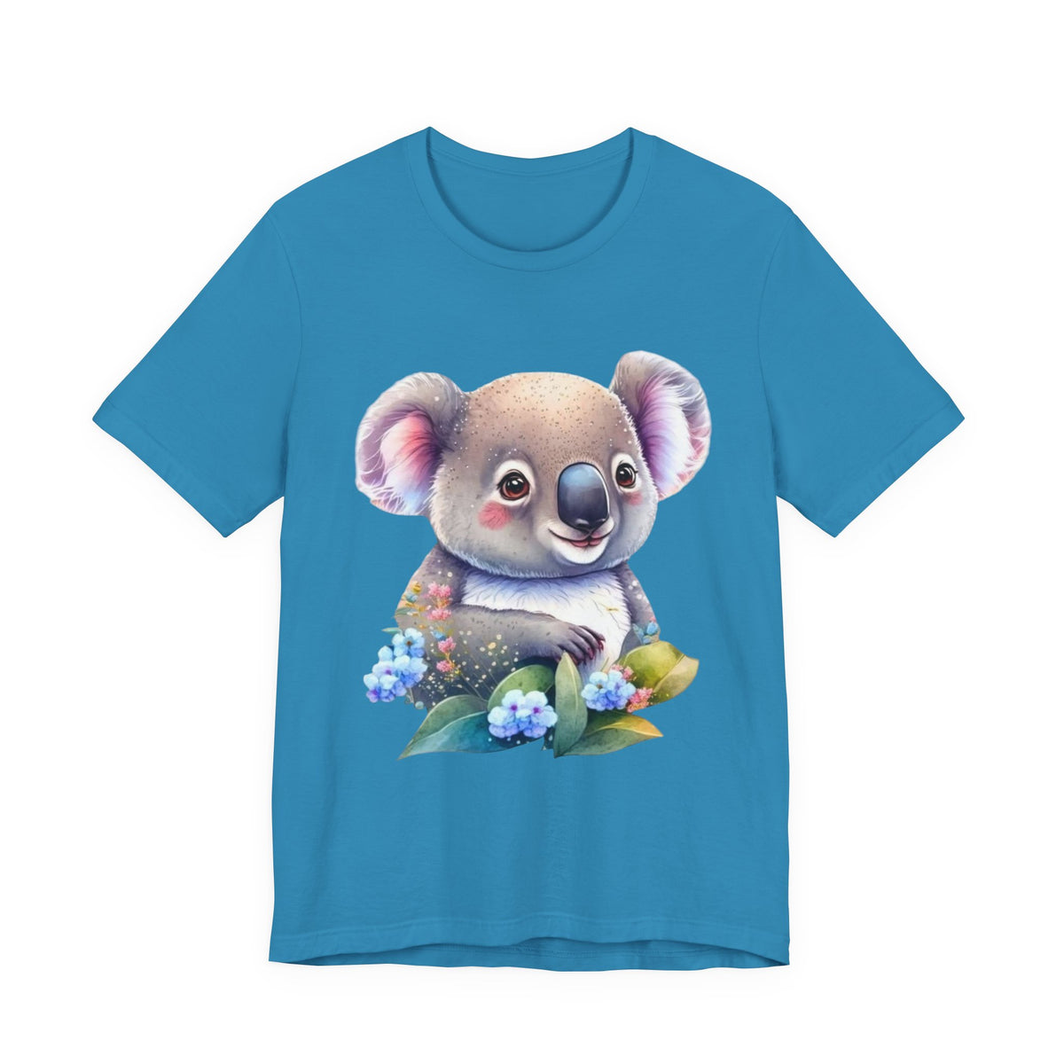 Cute Koala Graphic Tee — Adorable Baby Koala with Flowers T-Shirt