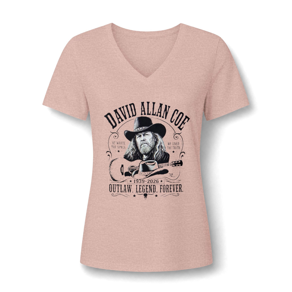 Outlaw Legend V-Neck Tee — "Outlaw, Legend, Forever" Memorial Graphic
