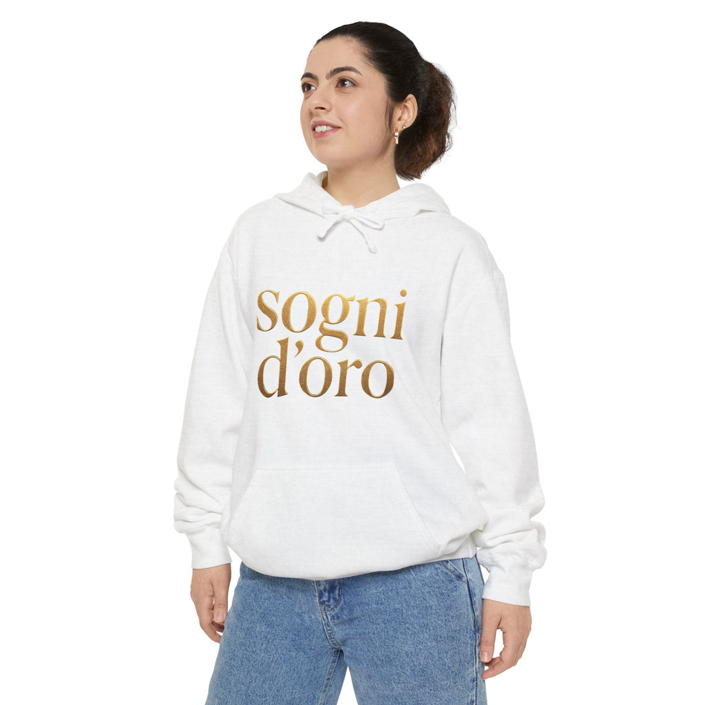 Heavyweight Gold-Print Hoodie