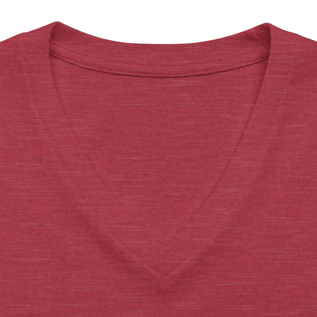Mom V-Neck Tee — Leopard Heart & Butterflies Mother's Day Shirt