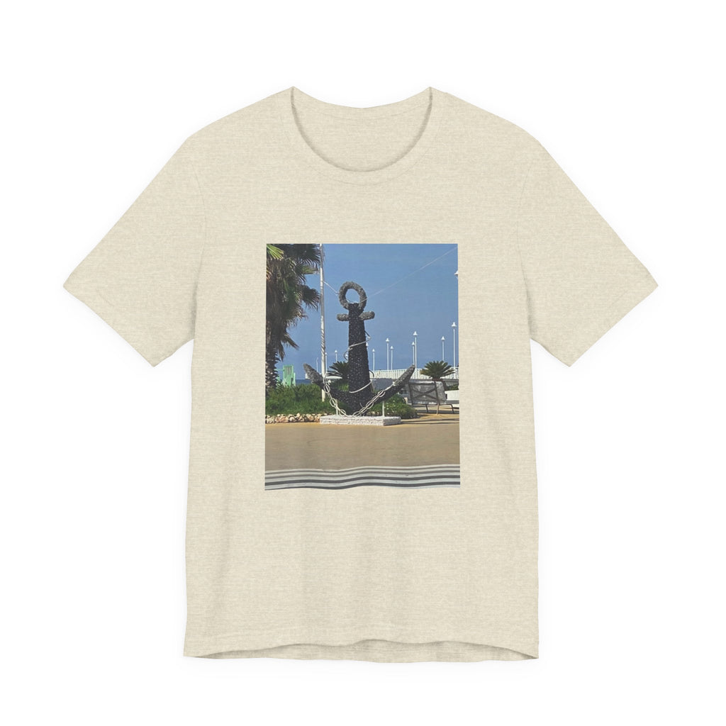 Anchor Statue Photo Tee — Coastal Nautical T-Shirt