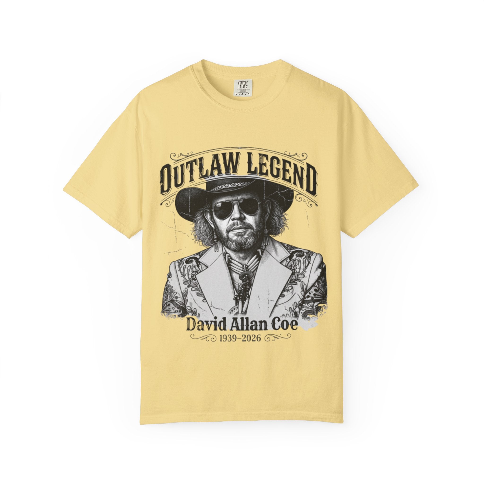 Outlaw Legend Tribute T-Shirt — David Allan Coe Memorial Graphic Tee