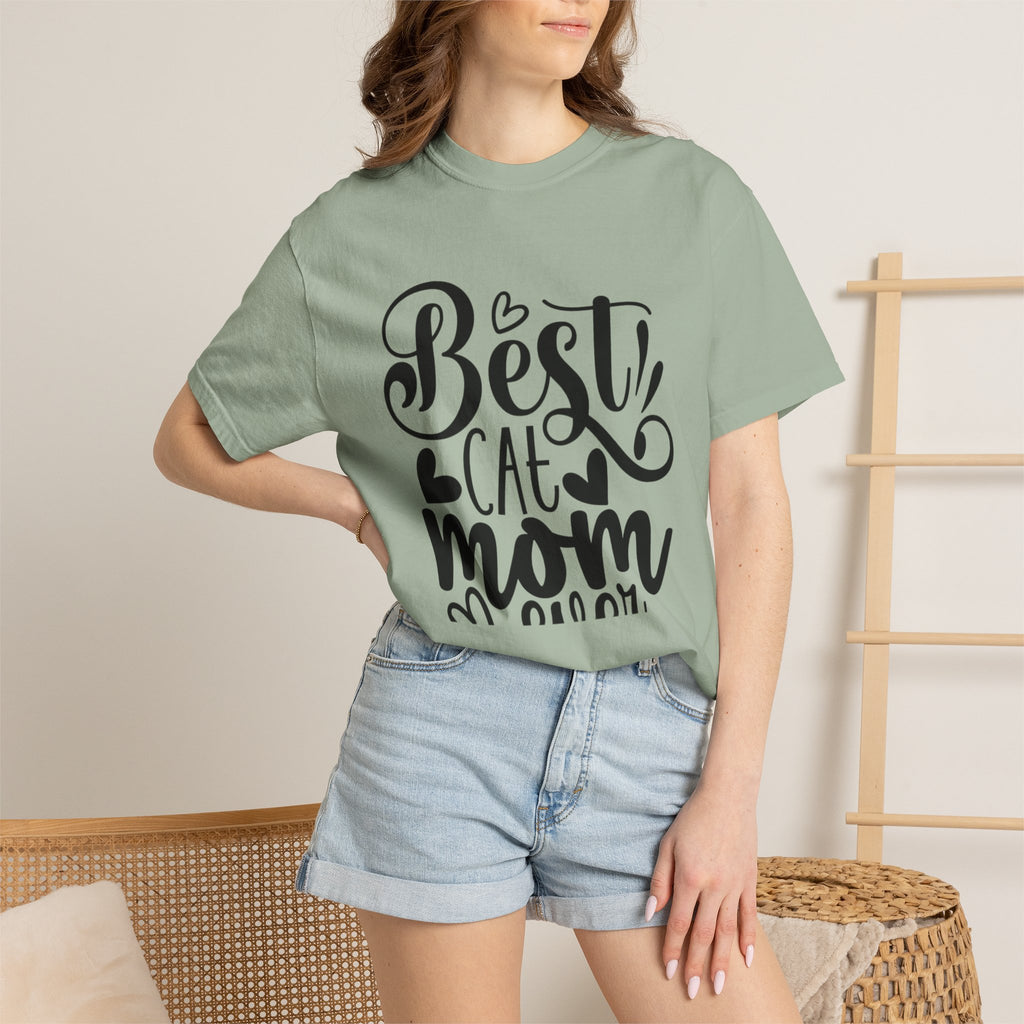 Garment-Dyed Cat Mom Tee