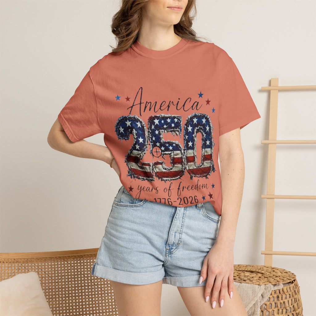 America 250 T-Shirt — 1776–2026 Stars & Stripes Patriotic Tee